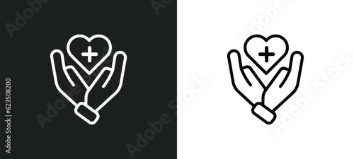 healthcare and medical icon isolated in white and black colors. healthcare and medical outline vector icon from people collection for web, mobile apps ui.