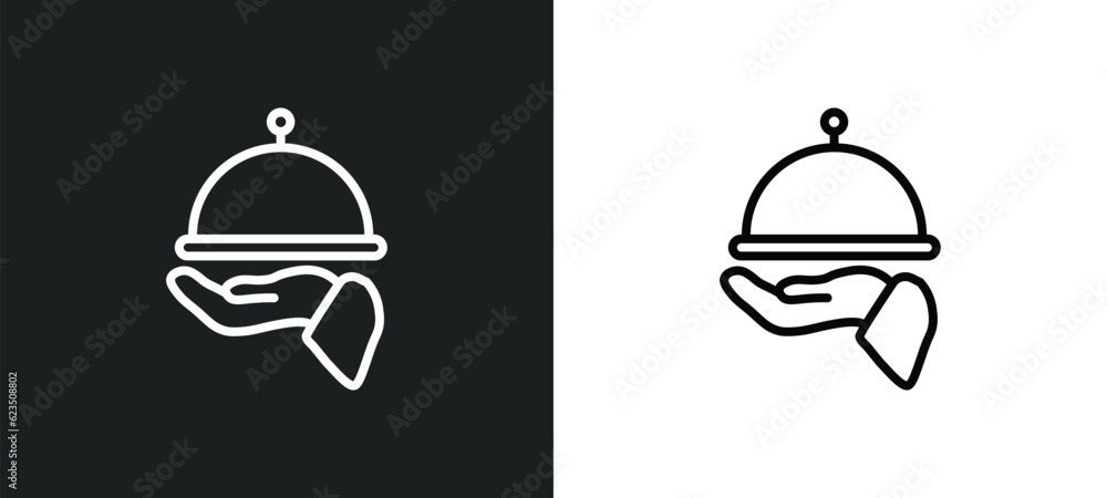 serve icon isolated in white and black colors. serve outline vector icon from people collection for web, mobile apps and ui. serve icon isolated in white and black colors. serve outline vector icon from people collection for web, mobile apps and ui.