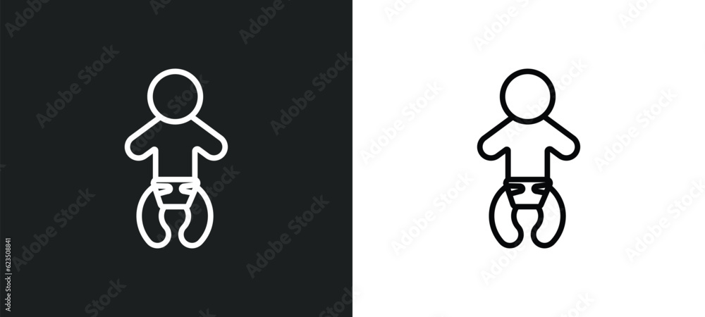 baby with diaper icon isolated in white and black colors. baby with diaper outline vector icon from people collection for web, mobile apps and ui. baby with diaper icon isolated in white and black colors. baby with diaper outline vector icon from people collection for web, mobile apps and ui.