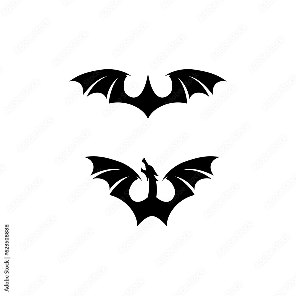 dragon wings vector illustration for icon,symbol or logo. dragon template logo dragon wings vector illustration for icon,symbol or logo. dragon template logo