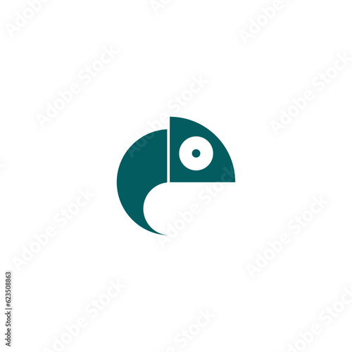 chameleon vector illustration for an icon,symbol or logo. chameleon template logo