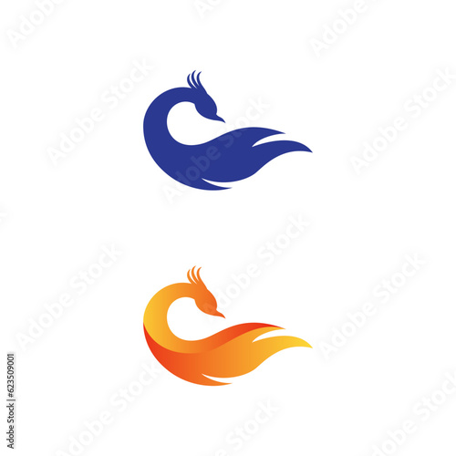 phoenix vector illustration for an icon,symbol or logo. phoenix template logo