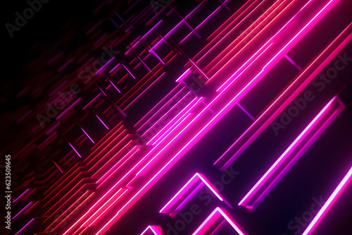 abstract wallpaper, with neon pink lines, futruristic