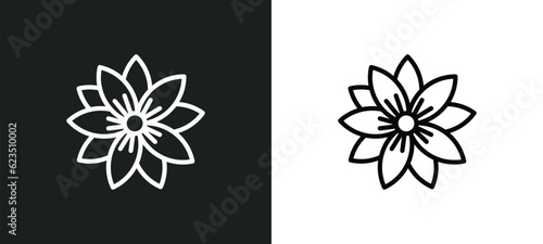 hypericum icon isolated in white and black colors. hypericum outline vector icon from nature collection for web, mobile apps and ui.