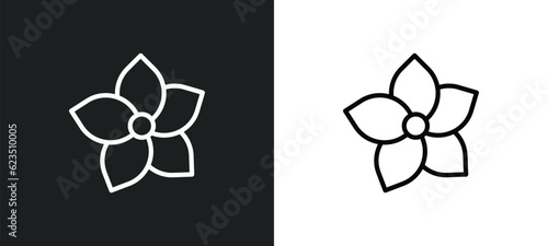 hydrangea icon isolated in white and black colors. hydrangea outline vector icon from nature collection for web, mobile apps and ui.