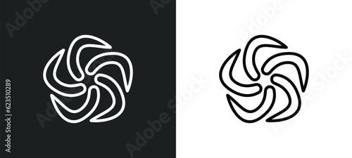 whirlpool icon isolated in white and black colors. whirlpool outline vector icon from nature collection for web, mobile apps and ui.