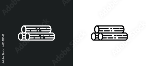 woods icon isolated in white and black colors. woods outline vector icon from nature collection for web, mobile apps and ui.