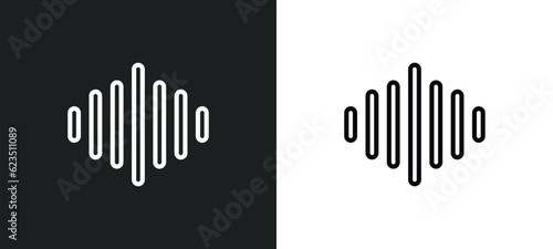 acoustic icon isolated in white and black colors. acoustic outline vector icon from music and media collection for web, mobile apps and ui.