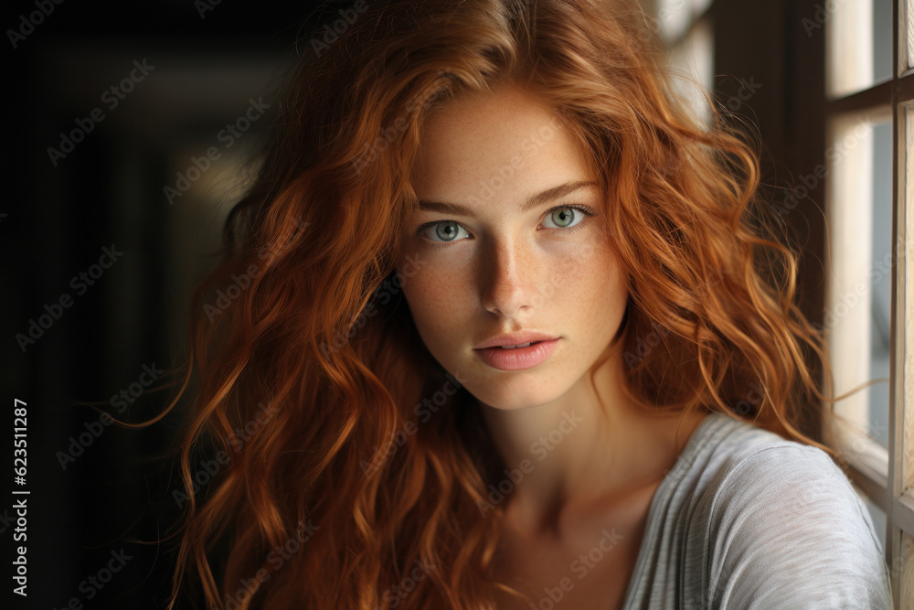 Beauty portrait of female face with natural skin Beauty portrait of female face with natural skin