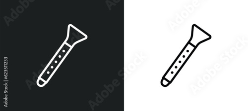 clarinet icon isolated in white and black colors. clarinet outline vector icon from music and media collection for web, mobile apps and ui.