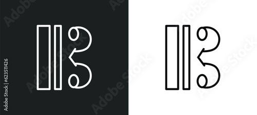 alto clef icon isolated in white and black colors. alto clef outline vector icon from music and media collection for web, mobile apps and ui.