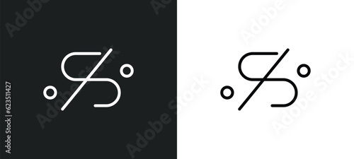 Εκτύπωση καμβά segno icon isolated in white and black colors