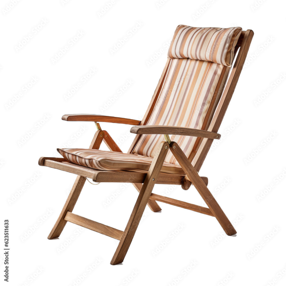 Garden steamer chair isolated on transparent background. Generative AI Garden steamer chair isolated on transparent background. Generative AI