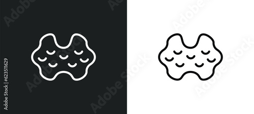 thyroid gland icon isolated in white and black colors. thyroid gland outline vector icon from medical collection for web, mobile apps and ui.