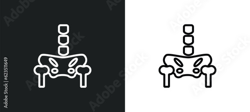 p icon isolated in white and black colors. p outline vector icon from medical collection for web, mobile apps and ui.