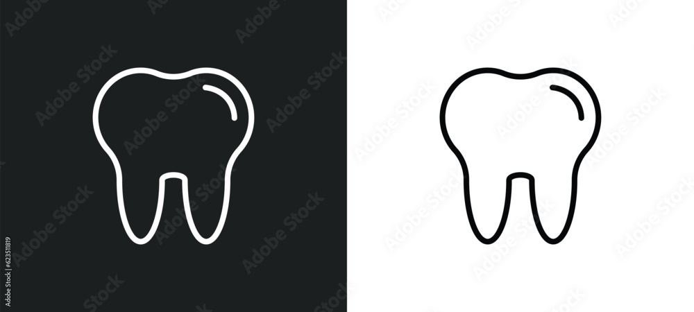 molar tooth icon isolated in white and black colors. molar tooth outline vector icon from medical collection for web, mobile apps and ui. molar tooth icon isolated in white and black colors. molar tooth outline vector icon from medical collection for web, mobile apps and ui.