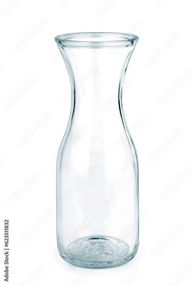 glass flower vase isolated on white background glass flower vase isolated on white background