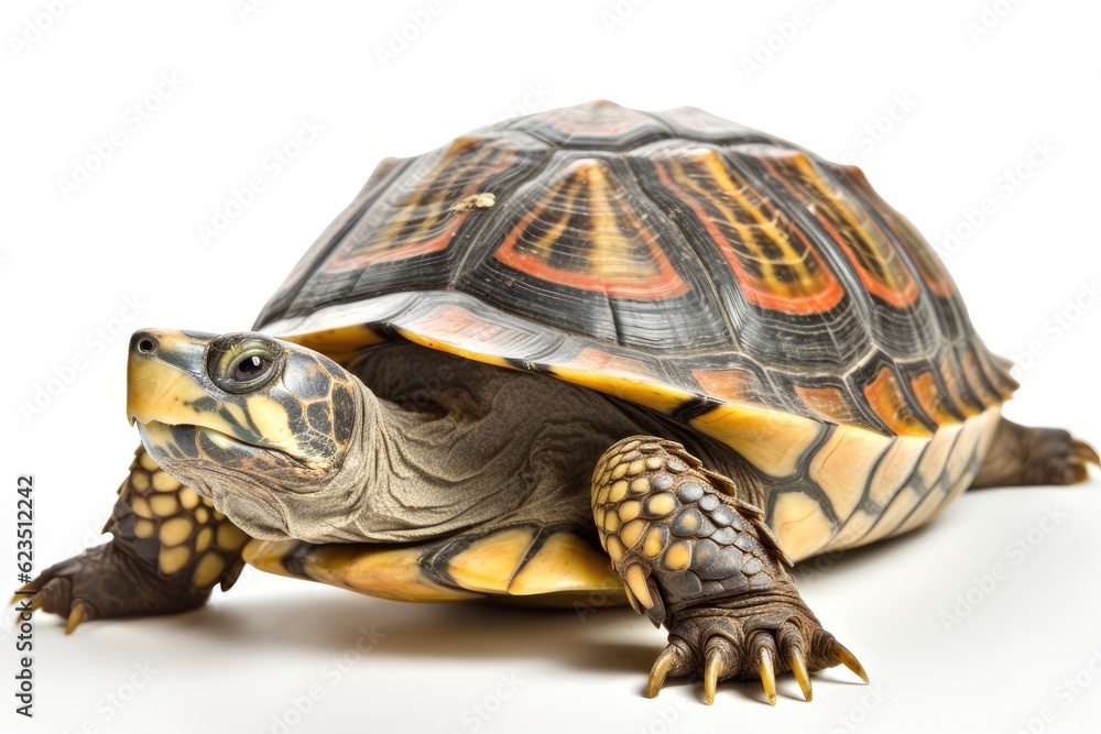 Turtle pet on a white background.