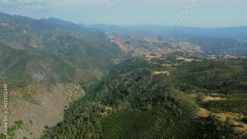 Aerial View of Figueroa Mountain, Los Padres National Forest, Santa Ynez  photo