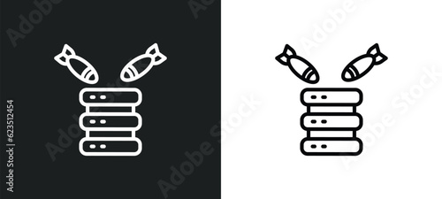 ddos icon isolated in white and black colors. ddos outline vector icon from internet security collection for web, mobile apps and ui. photo