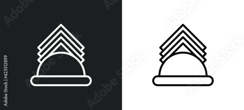 napkins icon isolated in white and black colors. napkins outline vector icon from hotel and restaurant collection for web, mobile apps and ui.