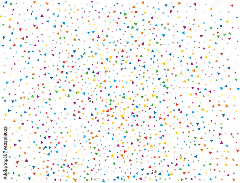 Rain of Rainbow Triangular Confetti