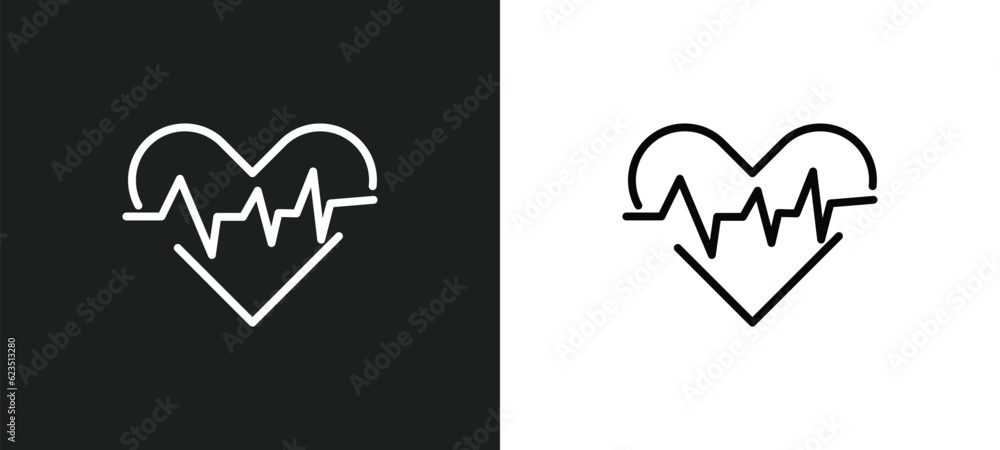 cardiology icon isolated in white and black colors. cardiology outline vector icon from health and medical collection for web, mobile apps and ui. cardiology icon isolated in white and black colors. cardiology outline vector icon from health and medical collection for web, mobile apps and ui.