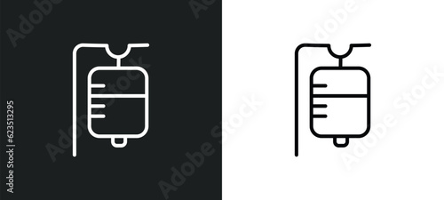 saline icon isolated in white and black colors. saline outline vector icon from health and medical collection for web, mobile apps and ui.