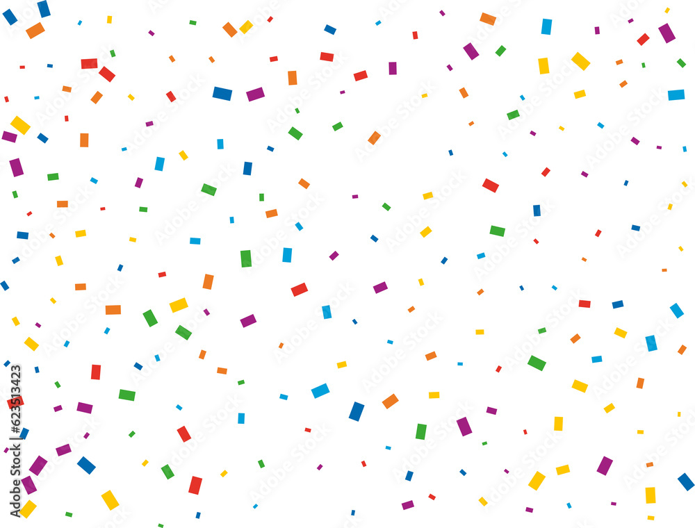 Luxury Rainbow Rectangular Confetti