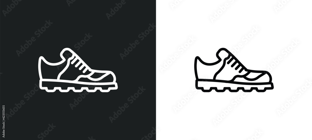 trainers icon isolated in white and black colors. trainers outline vector icon from gym and fitness collection for web, mobile apps and ui.
