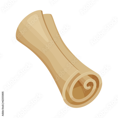 丸まった羊皮紙のイラスト