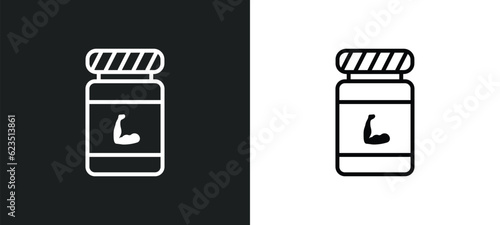 phytonutrients icon isolated in white and black colors. phytonutrients outline vector icon from gym and fitness collection for web, mobile apps and ui.