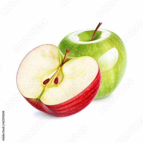 Red and green apple