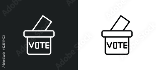 referendum icon isolated in white and black colors. referendum outline vector icon from general collection for web, mobile apps and ui.