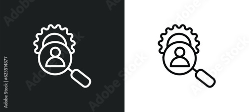 hr services icon isolated in white and black colors. hr services outline vector icon from general collection for web, mobile apps and ui.