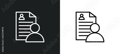 hr policies icon isolated in white and black colors. hr policies outline vector icon from general collection for web, mobile apps and ui.