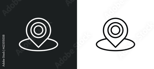 coordinate icon isolated in white and black colors. coordinate outline vector icon from general collection for web, mobile apps and ui.