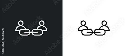 affiliate link icon isolated in white and black colors. affiliate link outline vector icon from general collection for web, mobile apps and ui.
