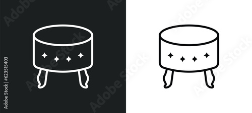 footstool icon isolated in white and black colors. footstool outline vector icon from furniture & household collection for web, mobile apps and ui.