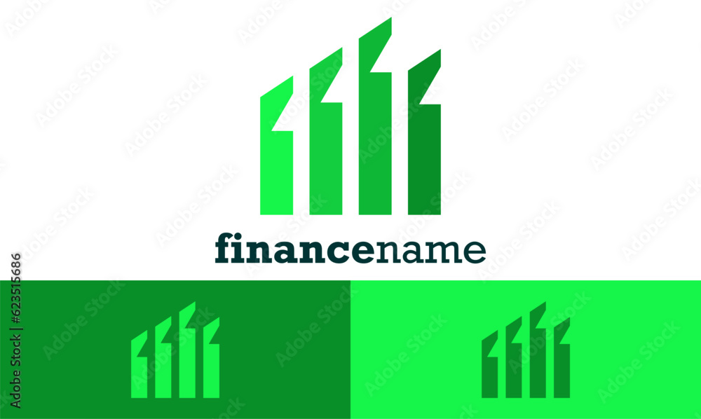 Simple illustration logo design for financial company. financial company logo design in green color. Simple illustration logo design for financial company. financial company logo design in green color.