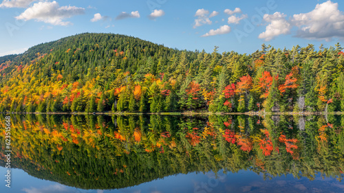 Fotografie Autumn reflections on Bubble Pond - Acadia National Park - Maine