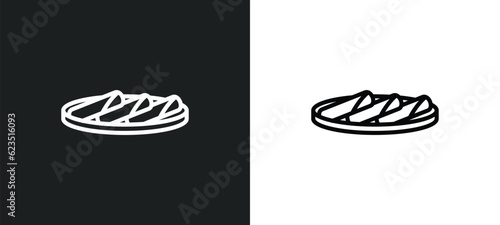 popiah icon isolated in white and black colors. popiah outline vector icon from food collection for web, mobile apps and ui.