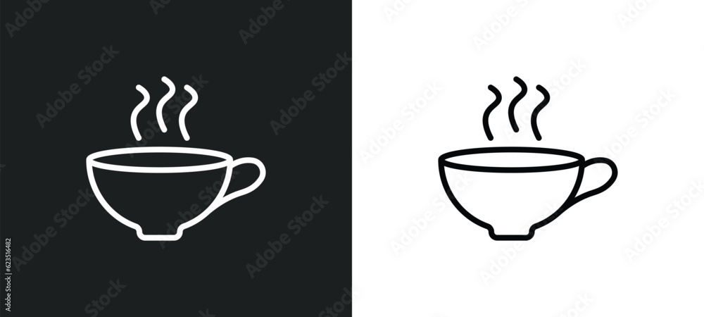 coffee cup with steam icon isolated in white and black colors. coffee cup with steam outline vector icon from food collection for web, mobile apps and ui. coffee cup with steam icon isolated in white and black colors. coffee cup with steam outline vector icon from food collection for web, mobile apps and ui.