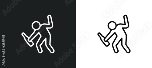 drunk human icon isolated in white and black colors. drunk human outline vector icon from feelings collection for web, mobile apps and ui.