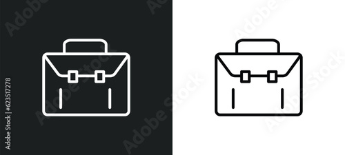 closed briefcase icon isolated in white and black colors. closed briefcase outline vector icon from fashion collection for web, mobile apps and ui.