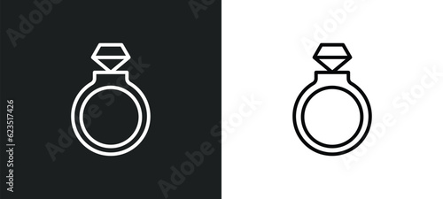 fiance icon isolated in white and black colors. fiance outline vector icon from fashion collection for web, mobile apps and ui.