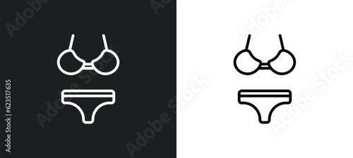 swimwear icon isolated in white and black colors. swimwear outline vector icon from fashion collection. collection for web  mobile apps and ui.