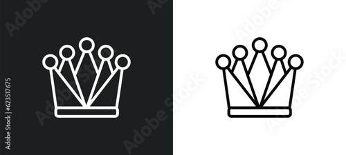 royal icon isolated in white and black colors. royal outline vector icon from fashion collection for web, mobile apps and ui.