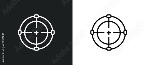 shooting game icon isolated in white and black colors. shooting game outline vector icon from arcade collection for web, mobile apps and ui.