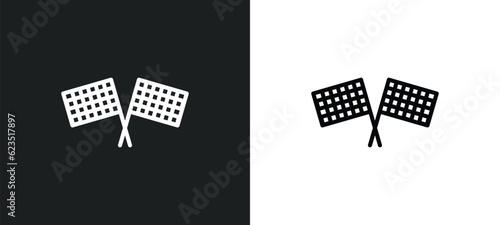 racing icon isolated in white and black colors. racing outline vector icon from arcade collection for web, mobile apps and ui.